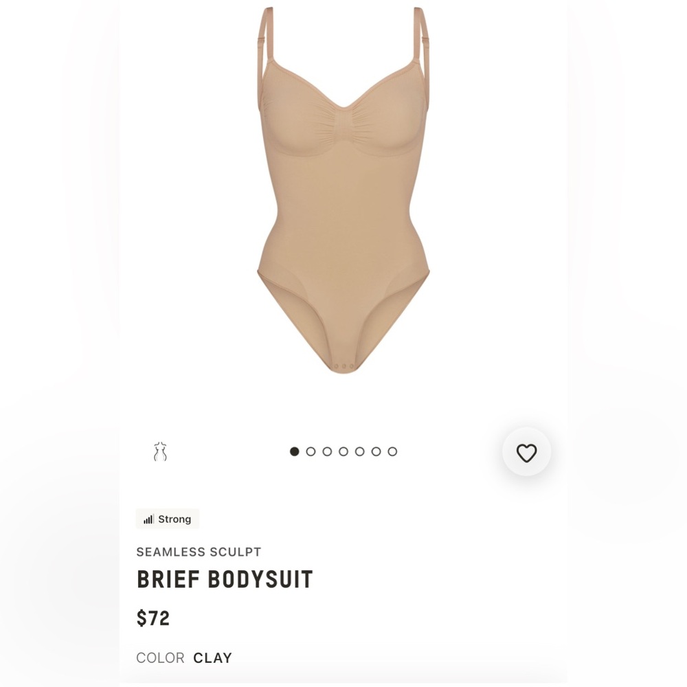 SKIMS Tan Seamless Shapewear Bodysuit